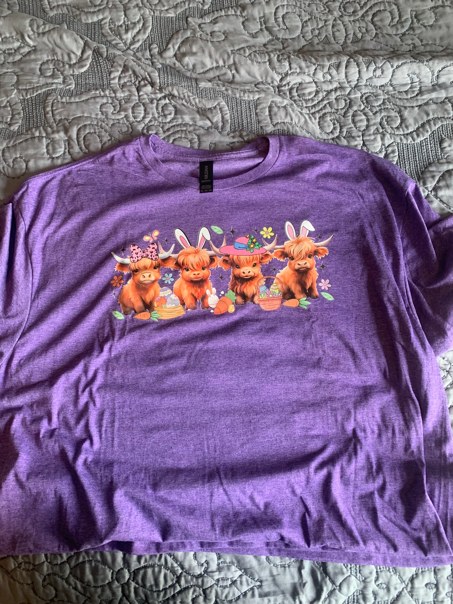 Easter bunny cow shirt