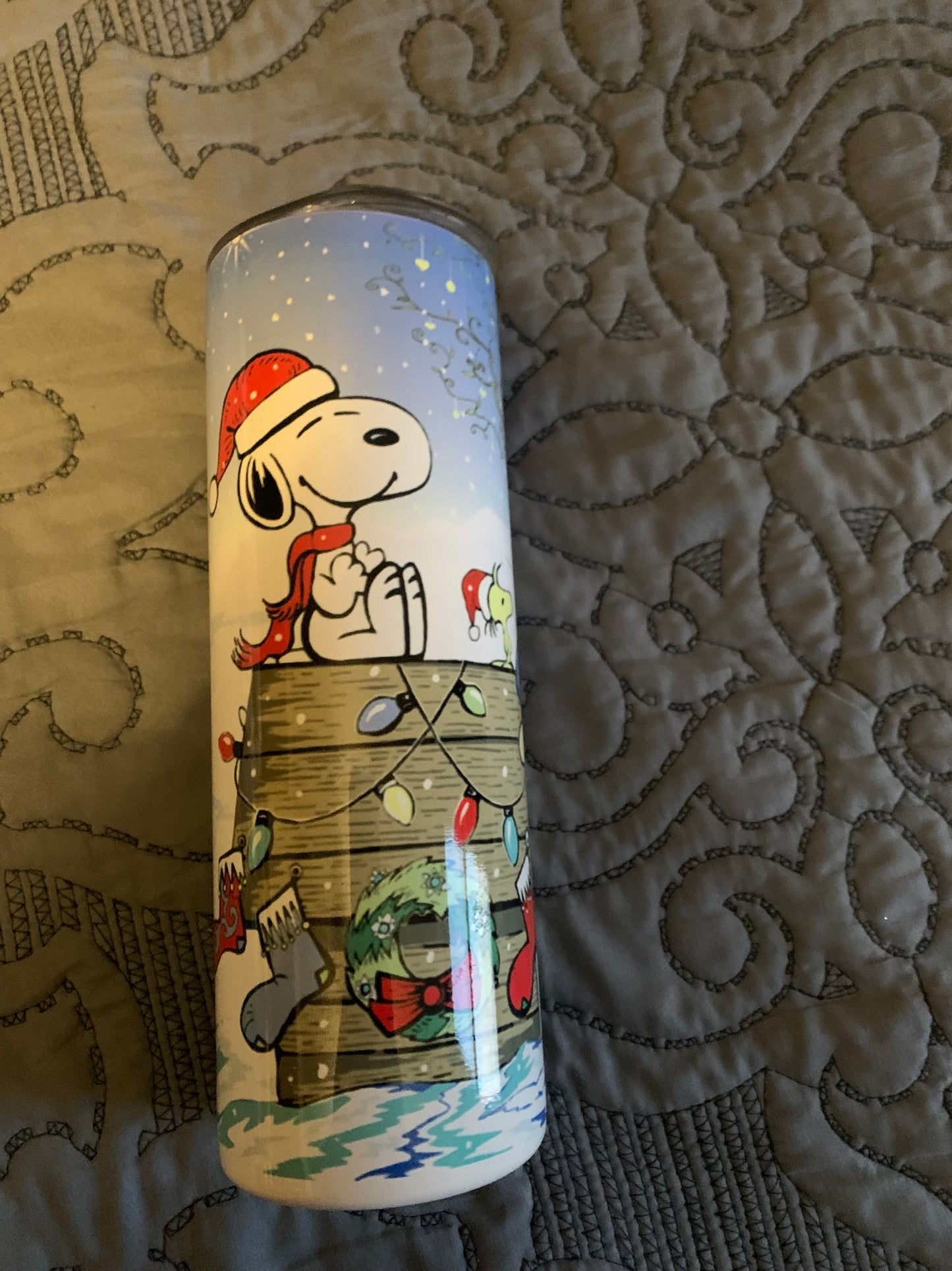 Snoopy Christmas tumbler