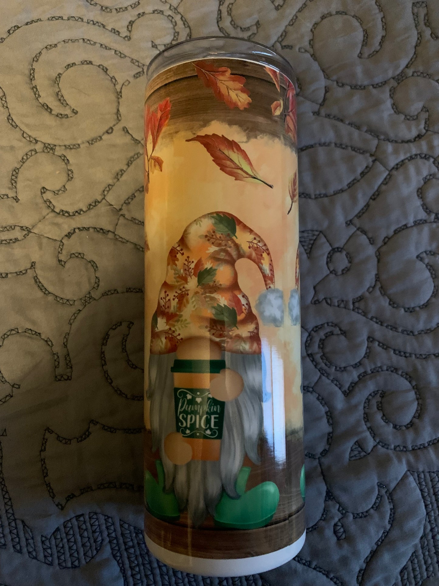 Pumpkin spice gnome tumbler