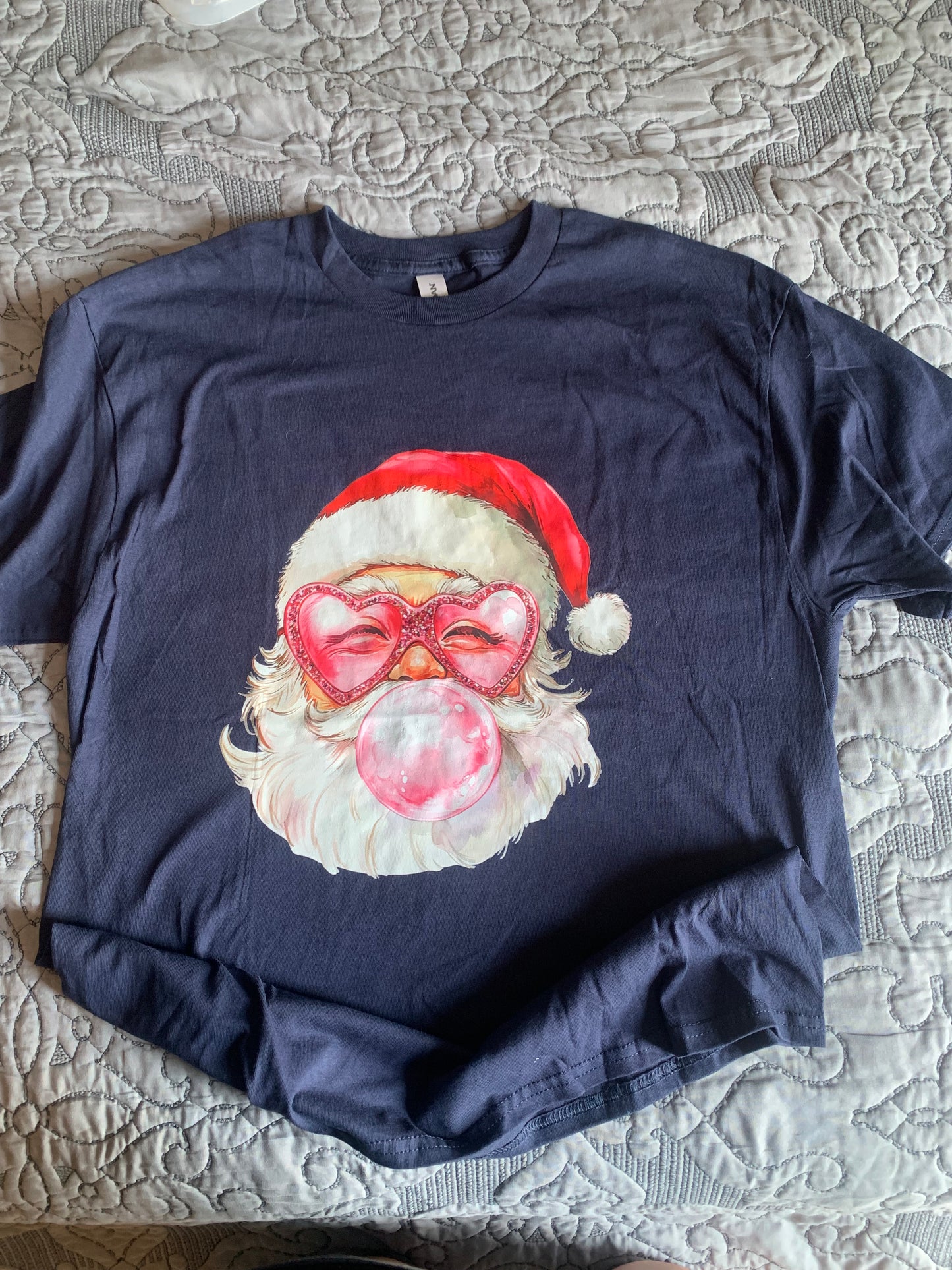 Santa bubblegum shirt