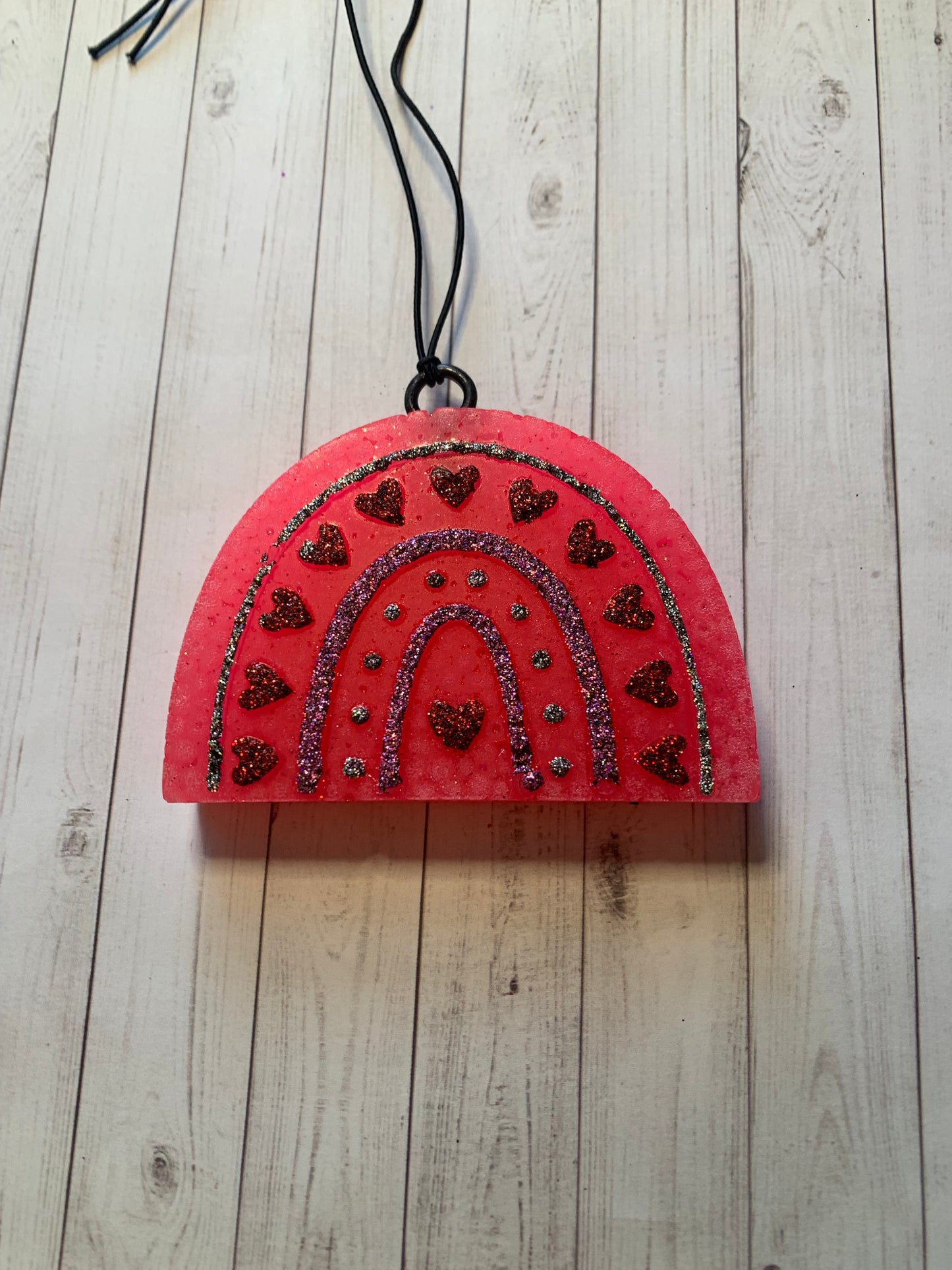 Rainbow heart freshie