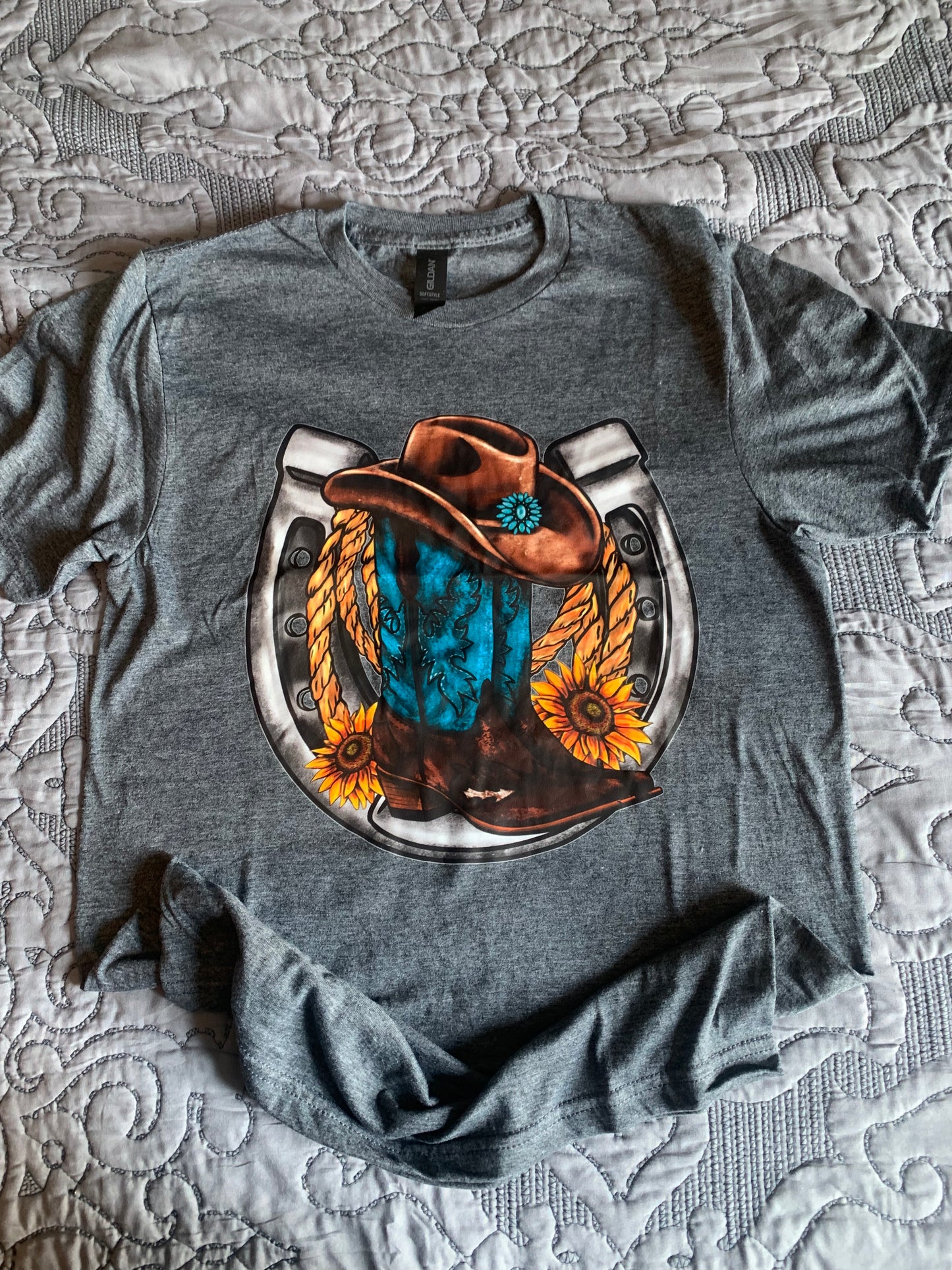 Western cowgirl boots shirt