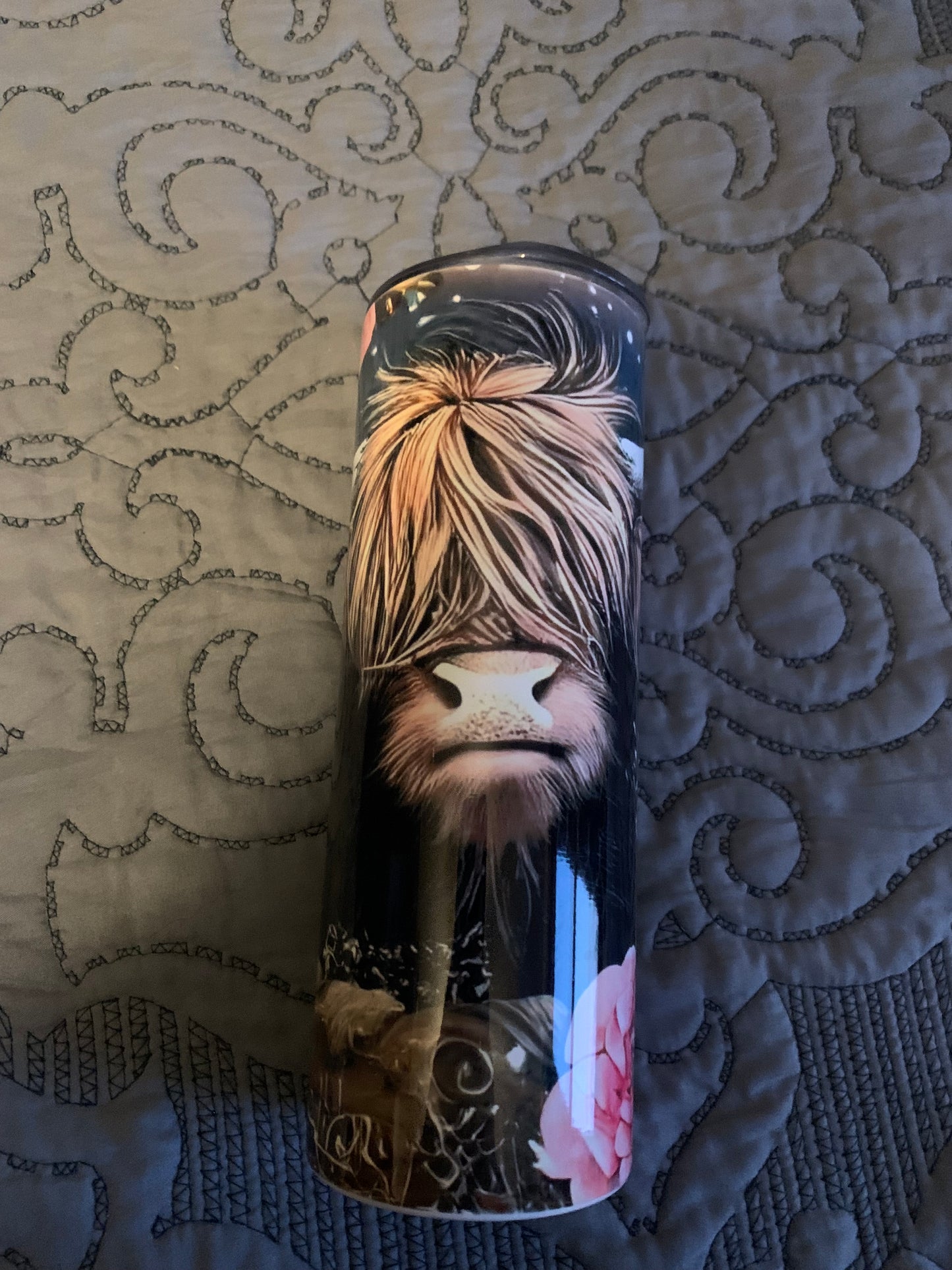 Highland cow tumbler