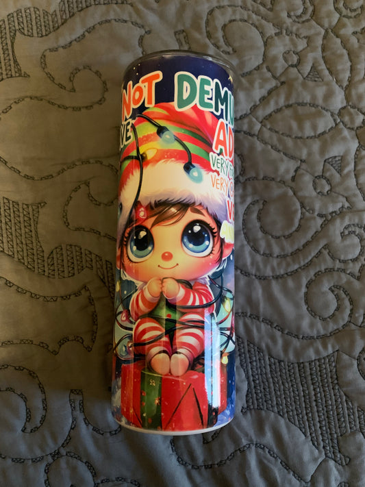 Demure elf tumbler