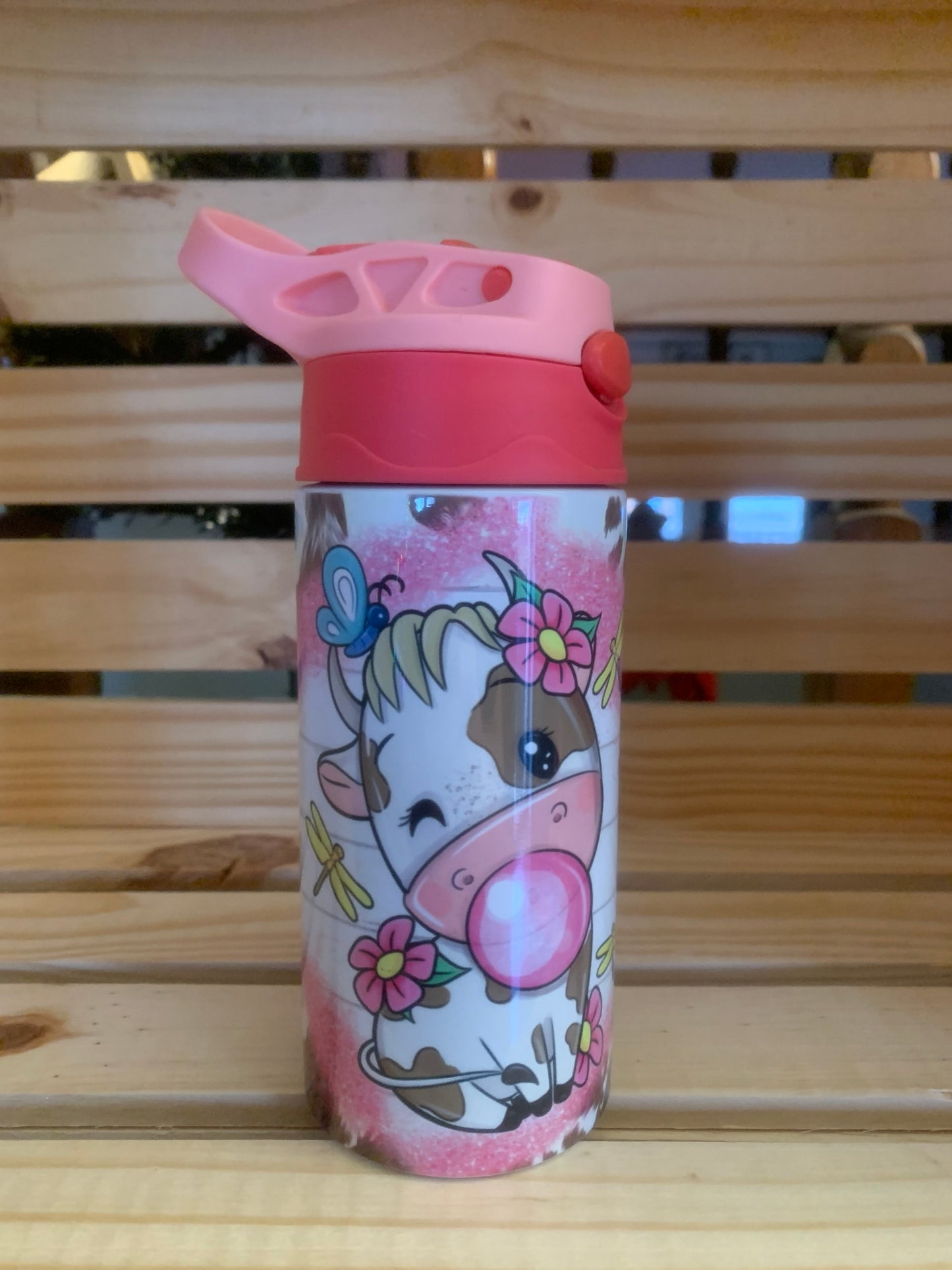 Bubblegum cow tumbler