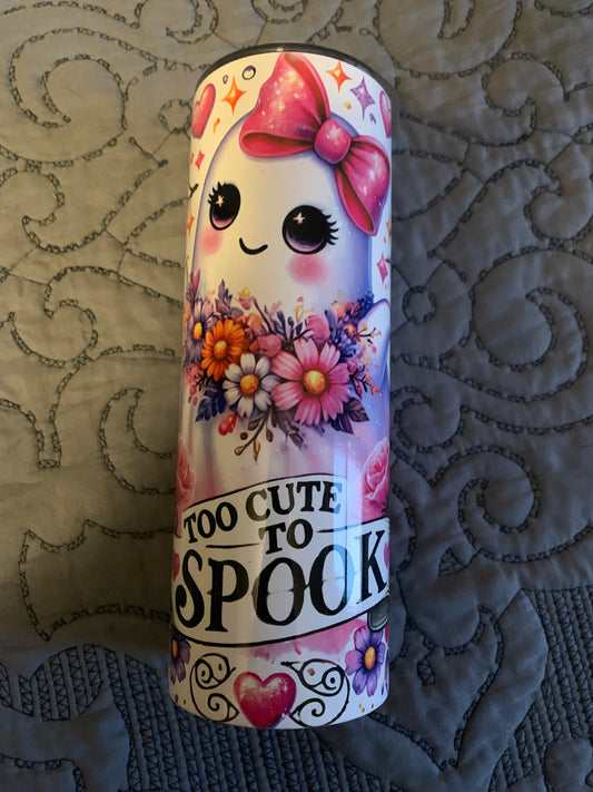 Too cute to spook tumbler