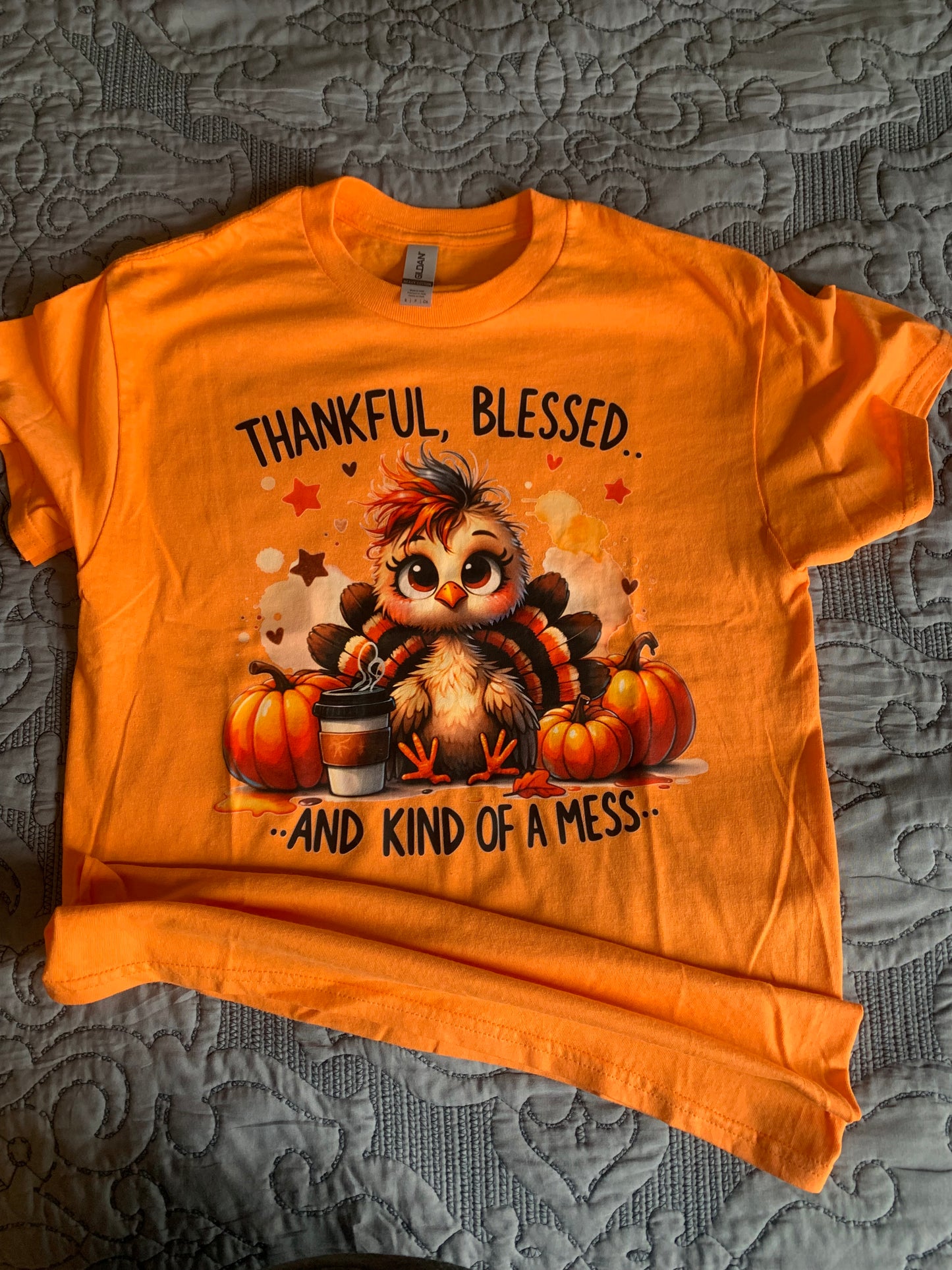 Thankful blessed turkey shirt