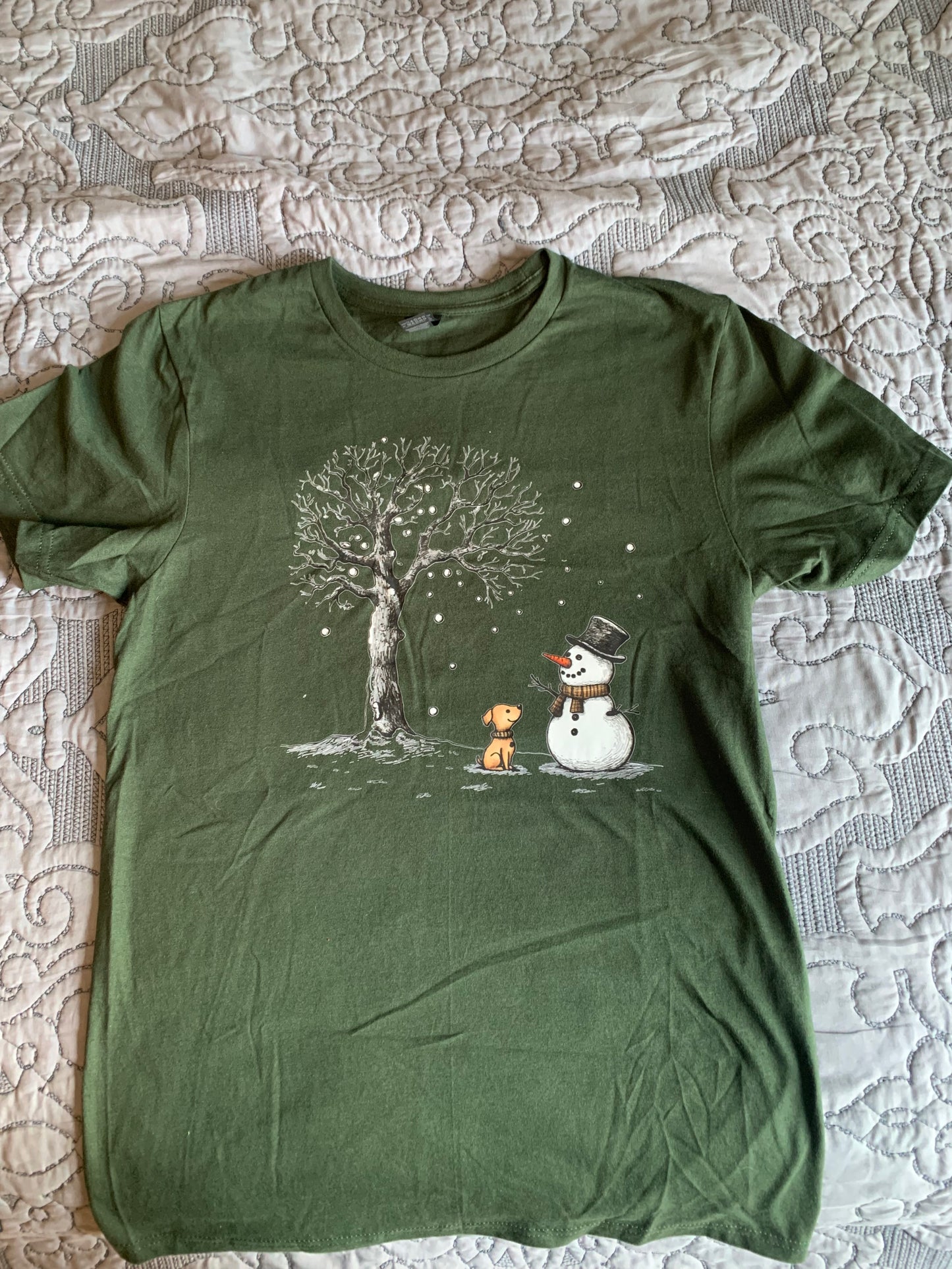 Snowman and puppy shirt