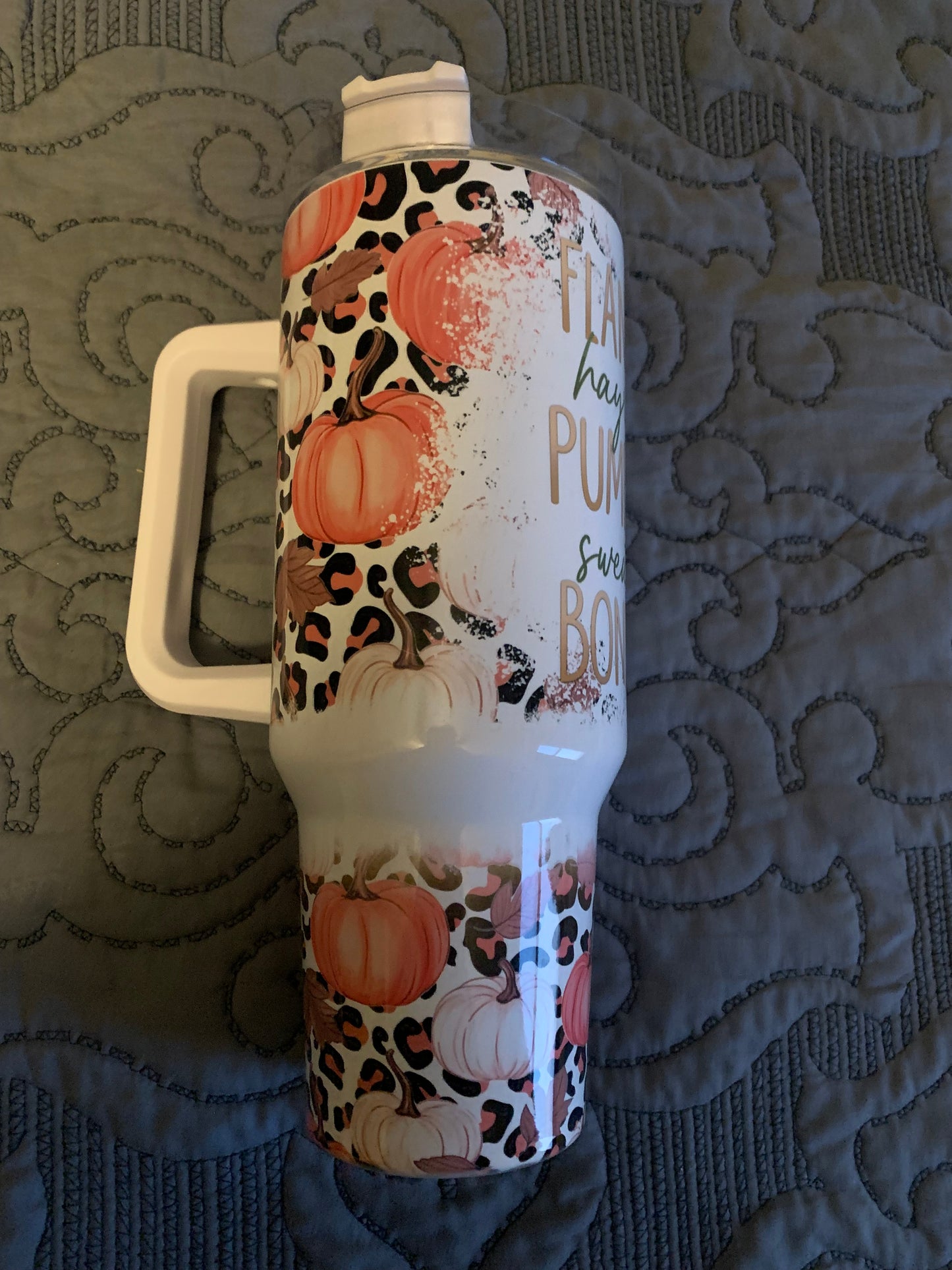 Fall themed 40 oz tumbler