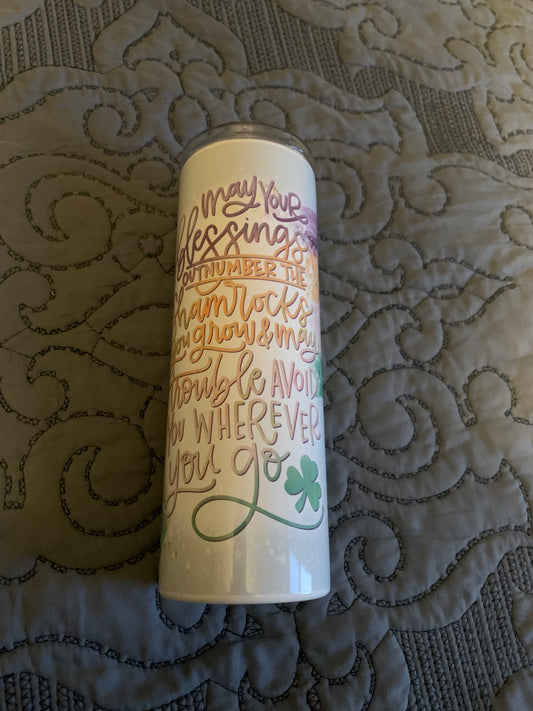 St Patrick’s blessings tumblers