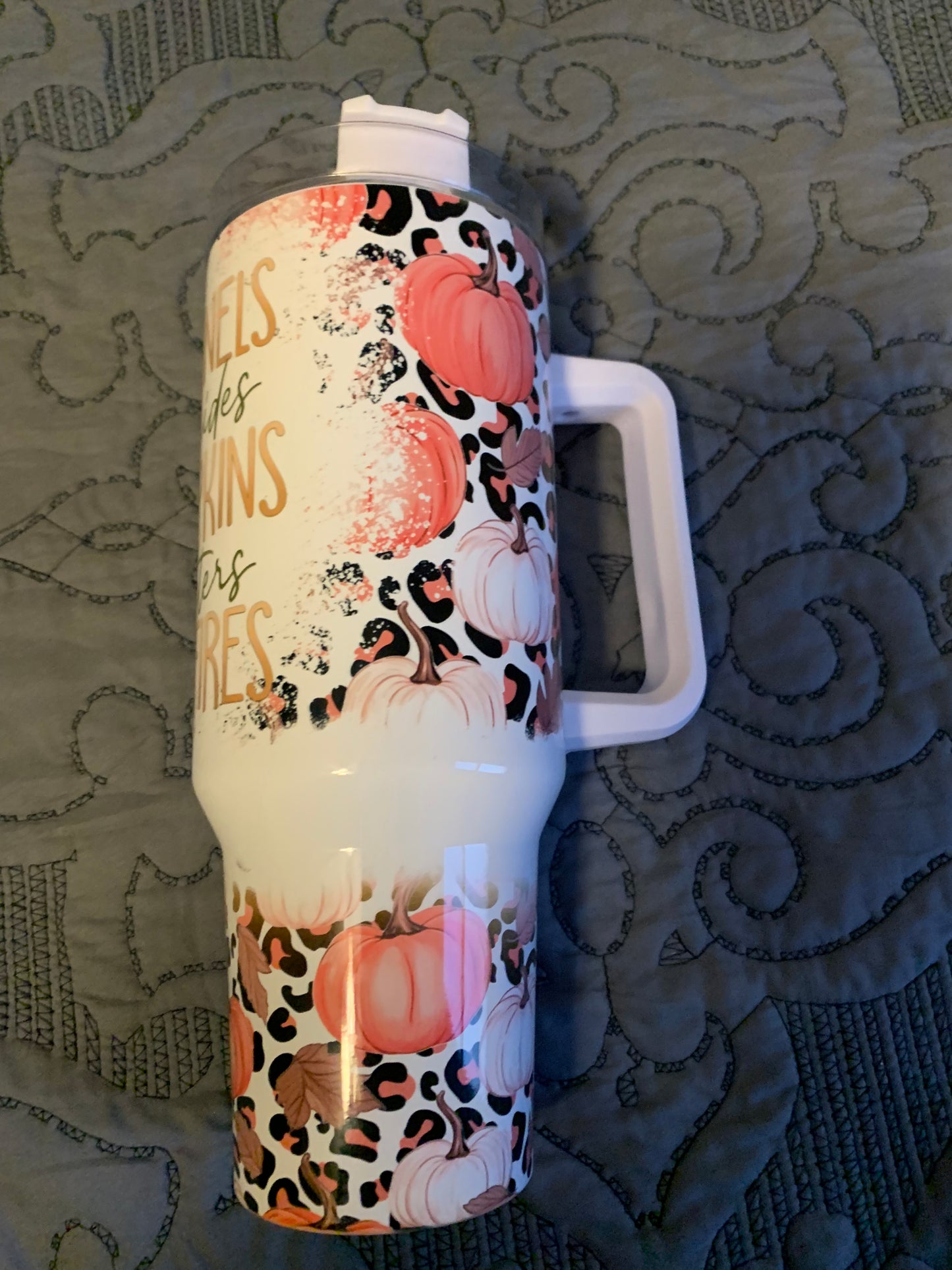 Fall themed 40 oz tumbler