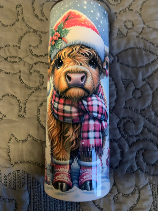 Santa cow tumbler