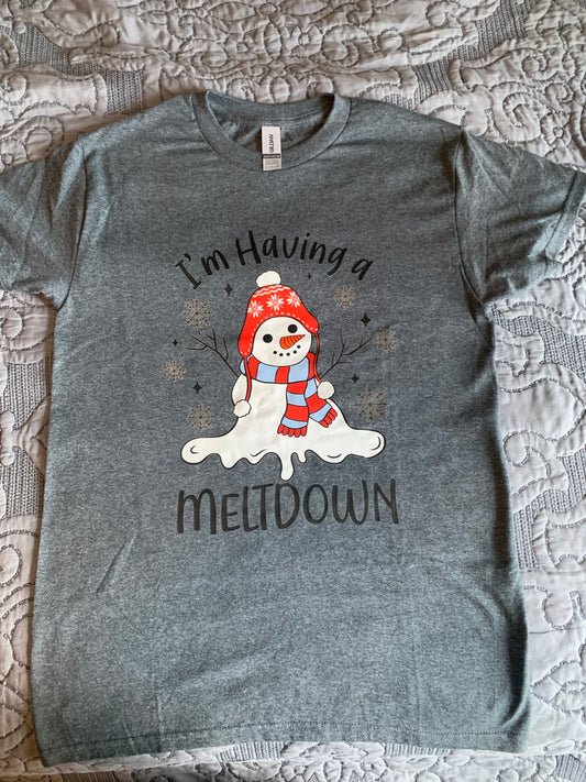 I’m having a meltdown snowman shirt