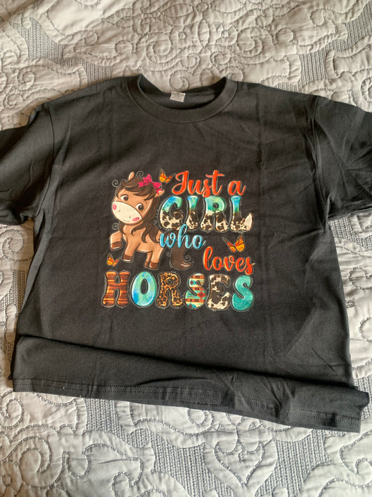 Just a girl who loves horses shirt
