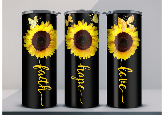 Faith hope love sunflower